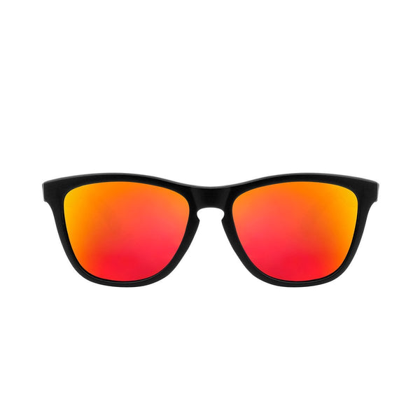 Ryan in Matte Black + Red Sunglasses Wayfarers - GETSUNNIES CANADA