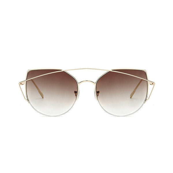 Janet in Gold + Brown Sunglasses Cat Eye - GETSUNNIES CANADA