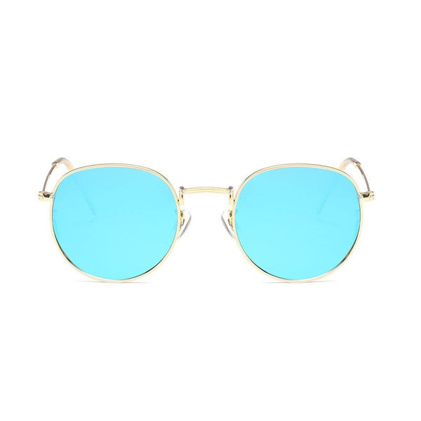 Jade in Gold + Blue Sunglasses Round Frame - GETSUNNIES CANADA