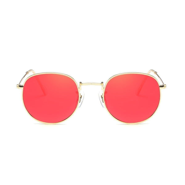 Jade in Gold + Red Sunglasses Round Frame - GETSUNNIES CANADA