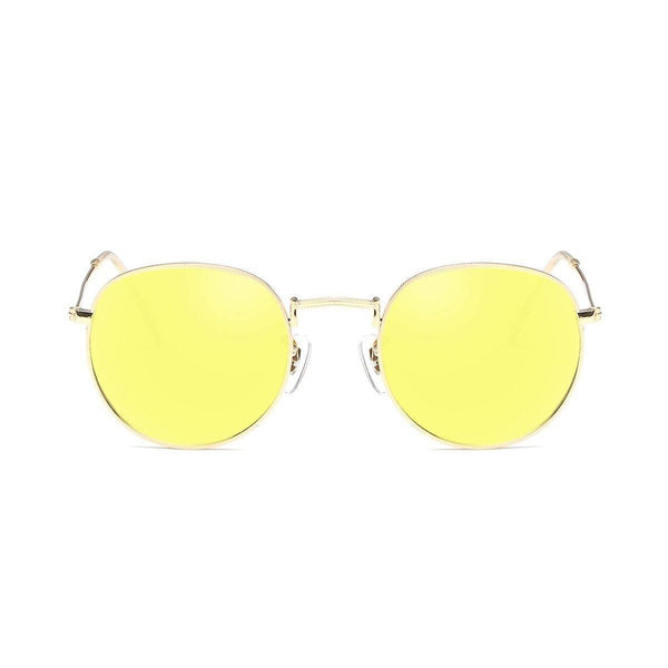 Jade in Gold + Yellow Sunglasses Round Frame - GETSUNNIES CANADA