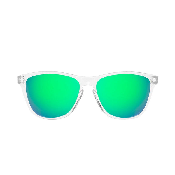 Ryan in Clear + Green Sunglasses Wayfarers - GETSUNNIES CANADA